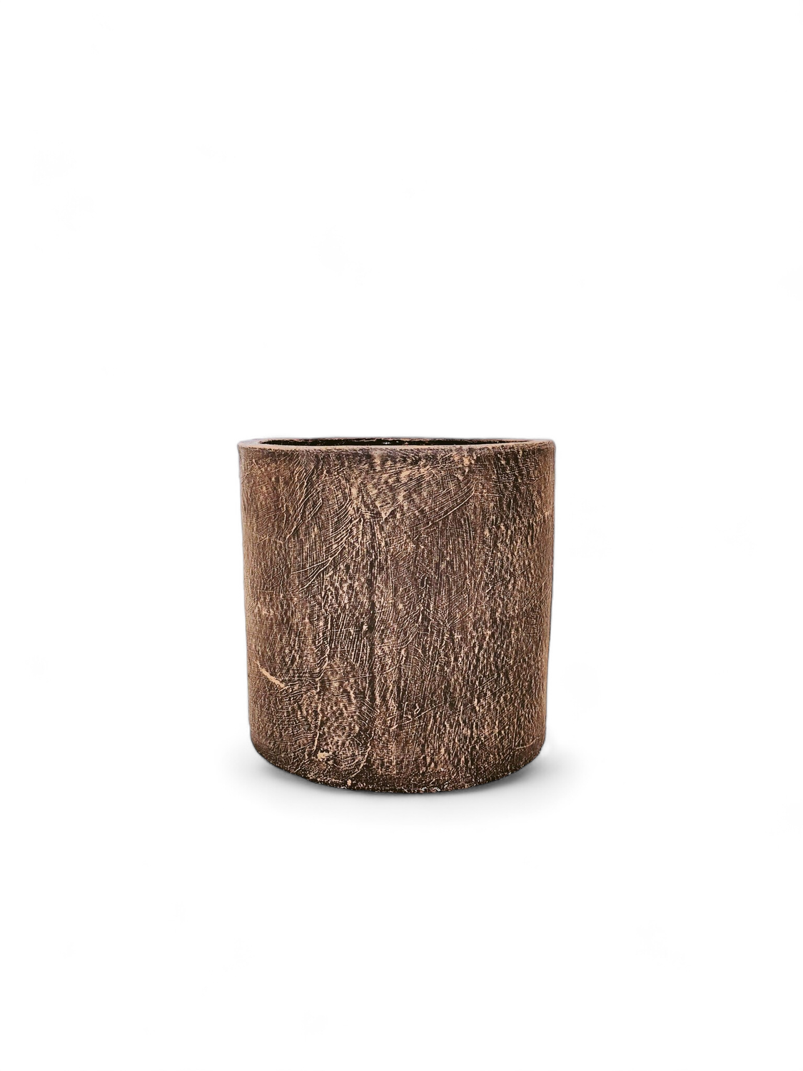 Cylinder Pot Large Mecca Brown - H350mm x W370mm - 12kg