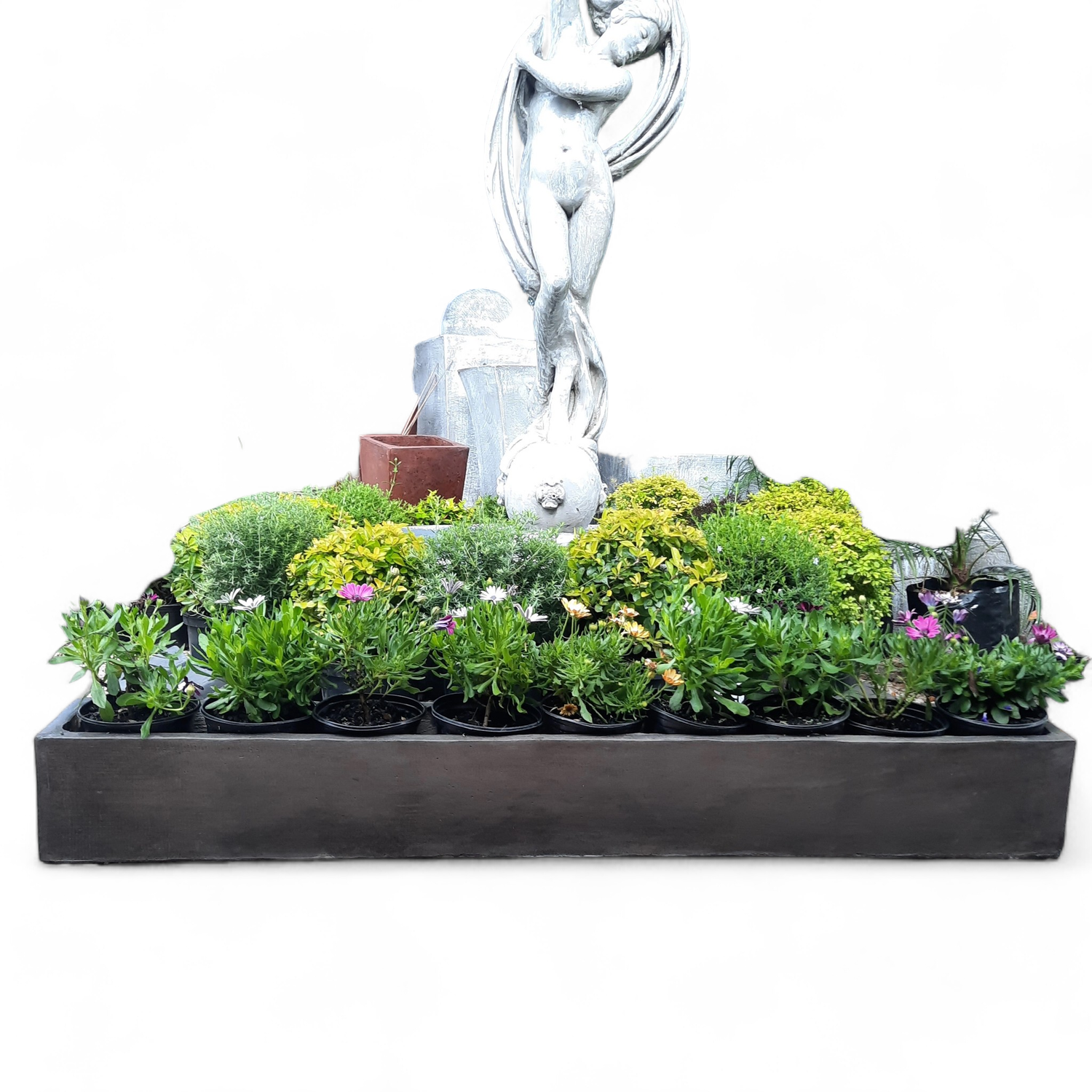 Window Pot Long Weathered Grey - L1400mm x W155mm x H175mm- 20kg