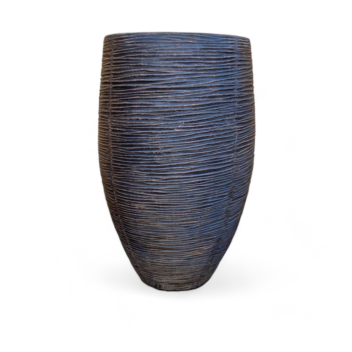 Braided Butter Pot Large Mecca Brown Finish - H630mm  x W340mm - 19kg