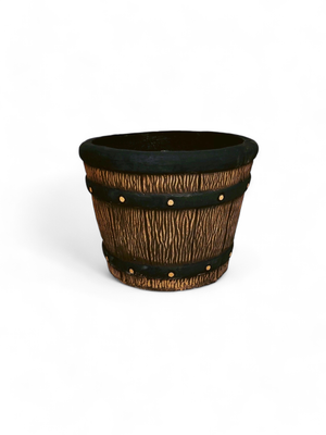 Round Sleeper Pot Large Mecca Brown Finish - H503mm x W650mm - 47kg