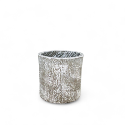 Cylinder Pot Medium Whitewash - H270mm x W280mm - 7kg