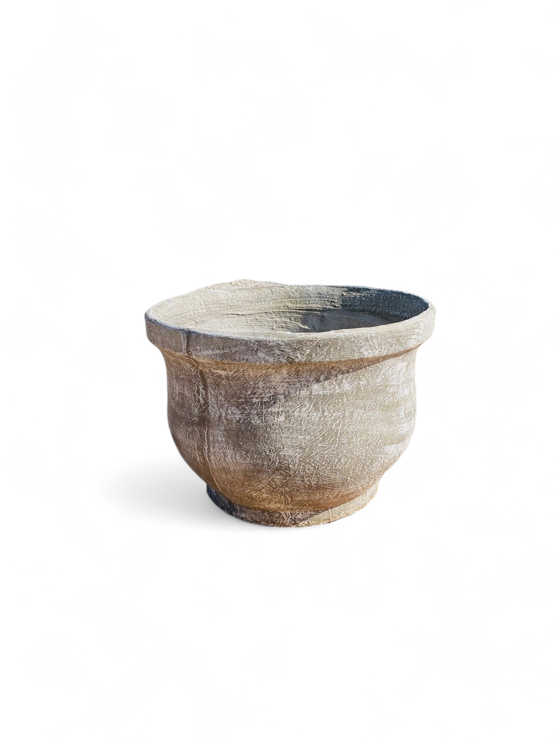 Rim Planter Whitewash Finish - H460mm x W600mm - 33kg