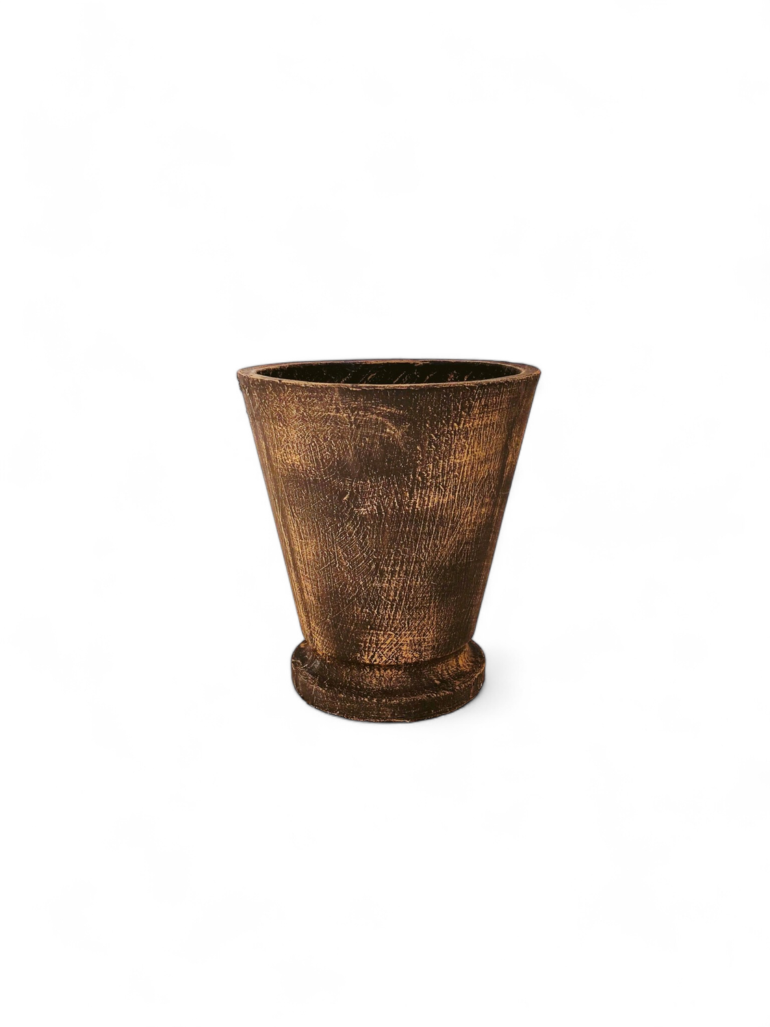 Edden Pot Medium Mecca Brown Finish - H360mm x W320mm - 9kg