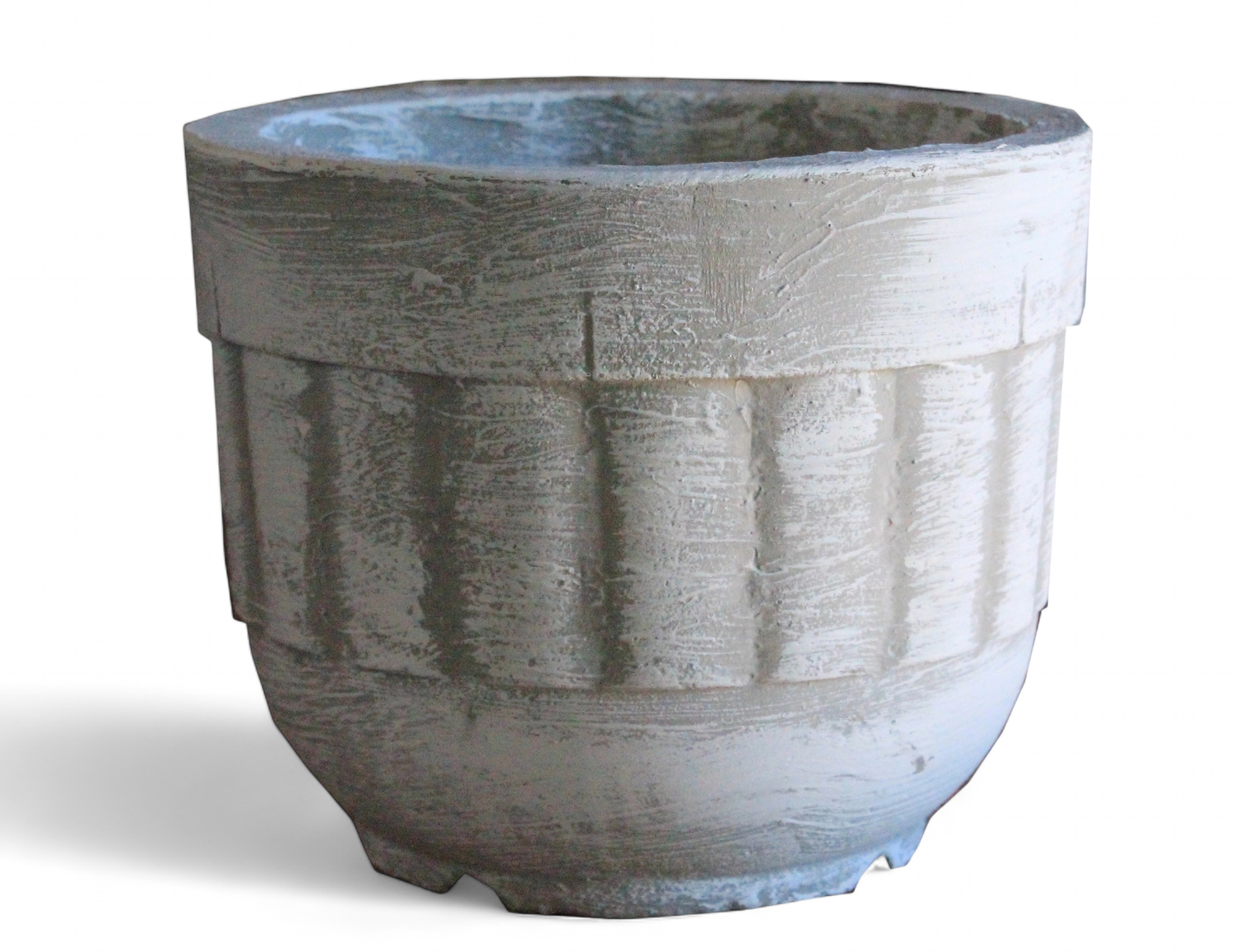 Succulent Pot Whitewash Finish - H180mm - 3kg