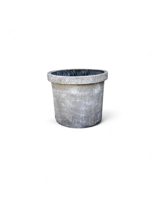 Concrete Planter Pot Large Whitewash Finish - H330 x W390mm - 13kg