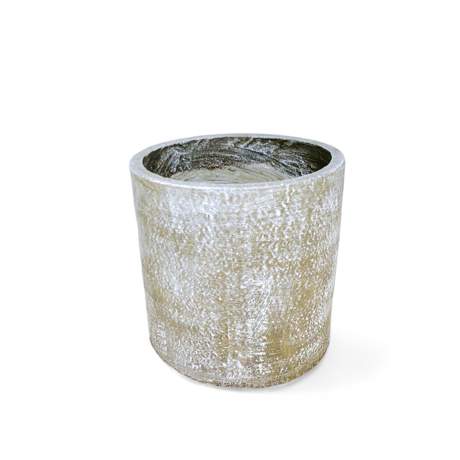 Cylinder Pot Large Whitewash - H350mm x W370mm - 12kg