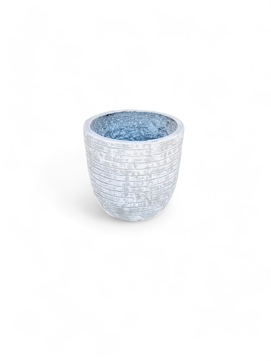 Hope Plant Pot Medium with Large Stripes Whitewash - Finish H350mm x W340mm - 11kg