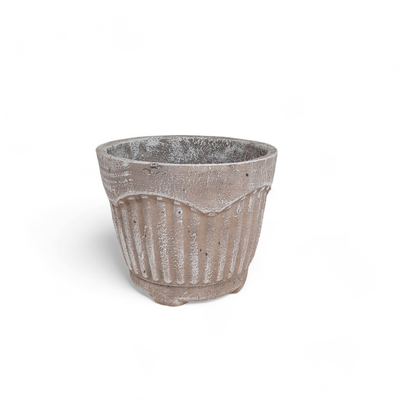 New Fluted Round Pot Small - H260mm x W320mm - 8kg