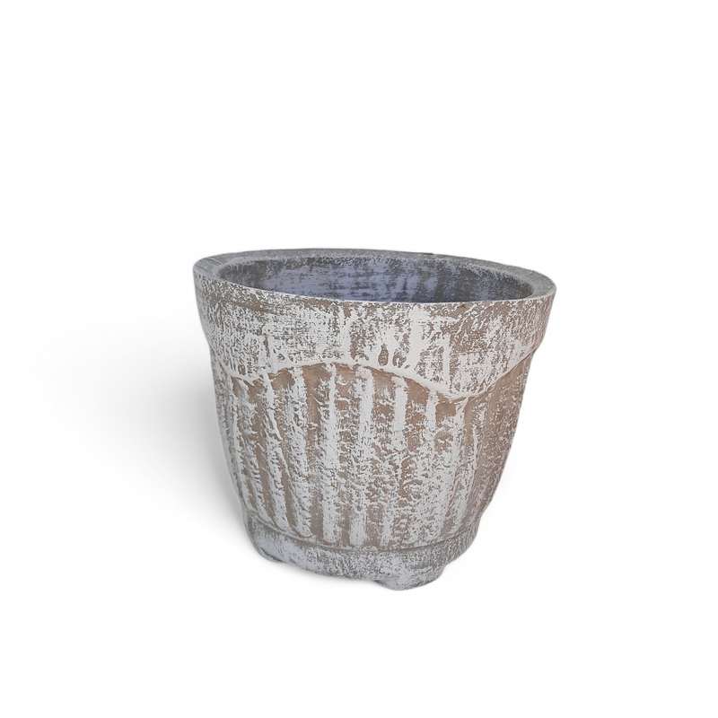 New Fluted Round Pot Medium - H305mm x W360mm - 9kg