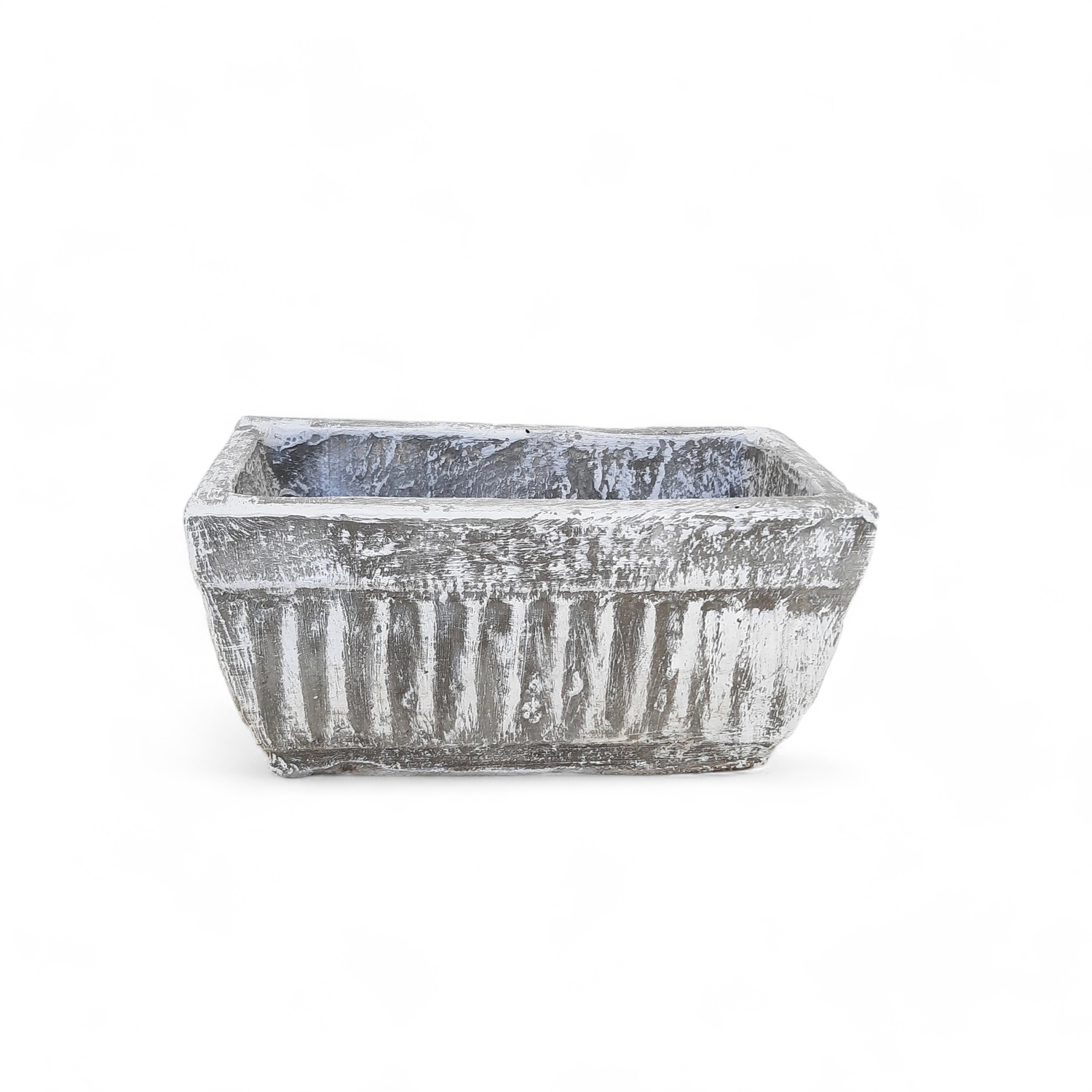 Window Pot Small Whitewash Finish - L240mm x W150mm - 4kg