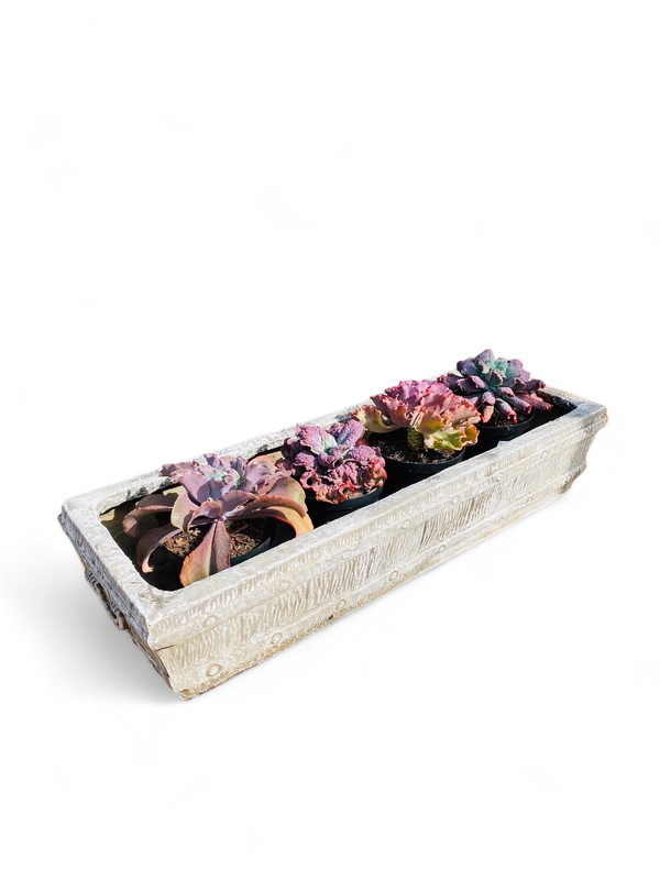 Rectangular Sleeper Large Whitewash Finish - L1304mm x H280mm x W450mm - 61kg
