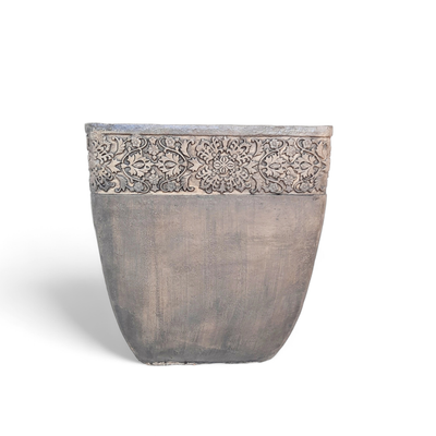 Aero Pot Large Weathered Grey Finish - H420mm x W400mm - 14kg