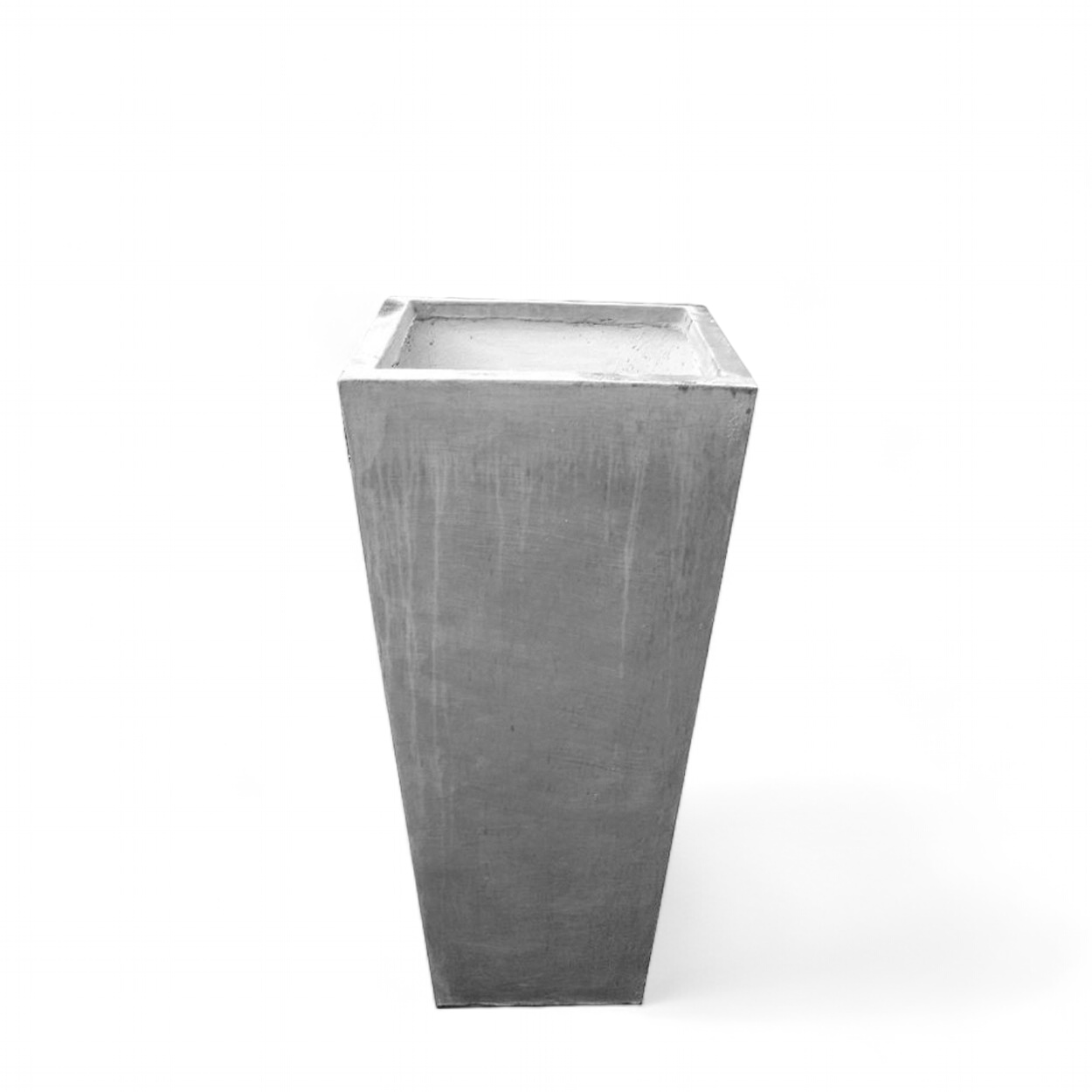 Square Slim Pot Large Whitewash Finish - H901mm - 55kg