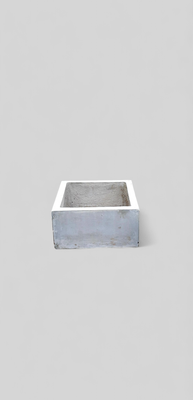 Leopard Square Small Cement Pot - H300mm x W600mm