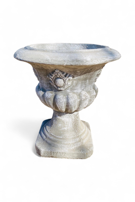 Baroque Vase Large Whitewash Finish - H700mm x Top W620mm x Base W400mm   - 56kg