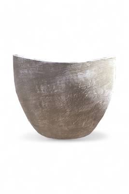 Zip Vase Short Whitewash Finish - H440mm x W370mm - 17kg