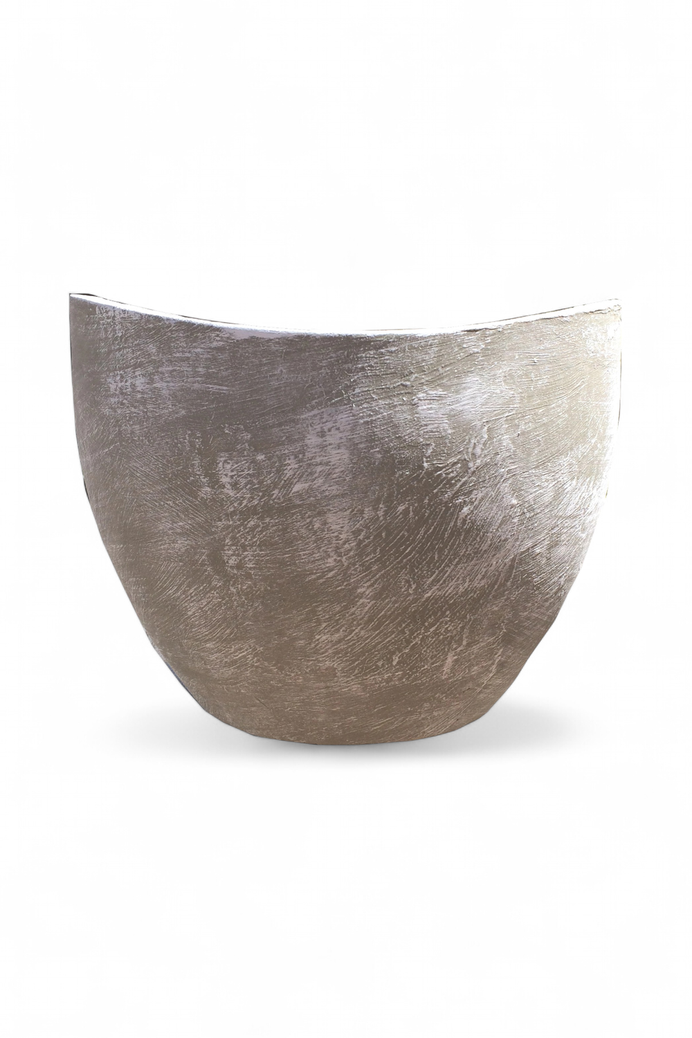 Zip Vase Short Whitewash Finish - H440mm x W370mm - 17kg