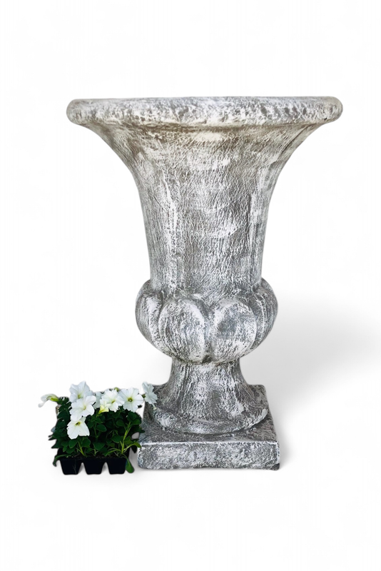 Joshua Urn Medium Whitewash Finish - H905mm x W670mm - 55kg