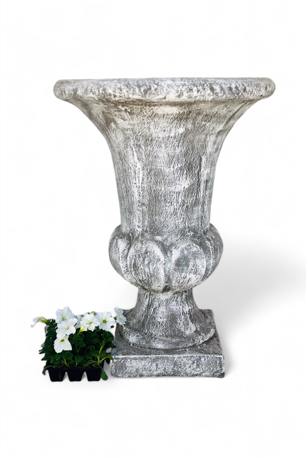 Joshua Urn Medium Whitewash Finish - H905mm x W670mm - 55kg