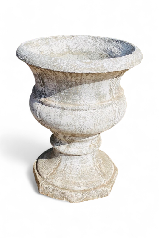 Classic Urn Planter Whitewash Finish - H505mm x W420mm - 29kg