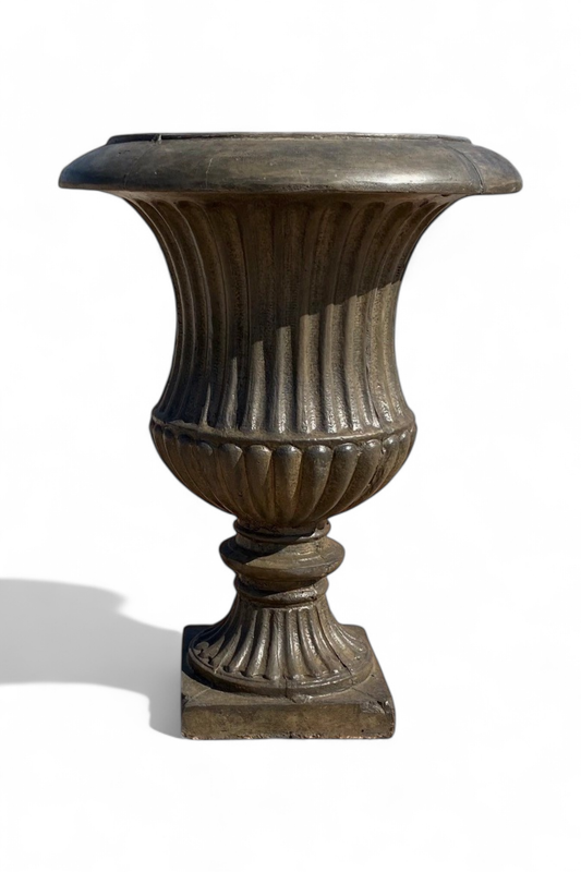 Sabrina Urn Weathered Grey Finish - H880mm x Top W670mm x W Foot Piece 310mm - 49Kg