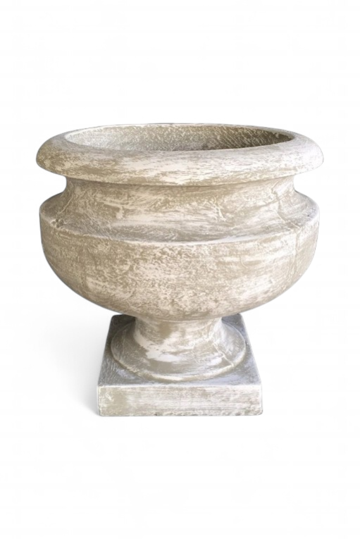 Erika Pot Whitewash Finish - H410mm x W420mm - 20kg