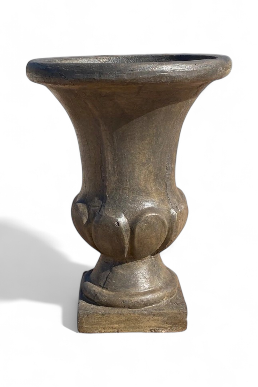 Joshua Urn Small Weathered Grey Finish H700mm x W Top 520mm x W Base 280mm - 25kg