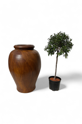 Blaze Urn Brown Clay Finish - H680mm x W460mm - 25kg