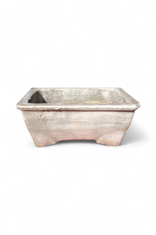 Bonsai Planter Mini Rectangular Whitewash Finish - L270mm x W210mm - 2kg