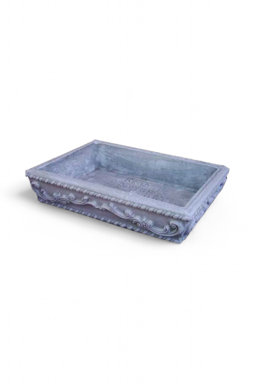 Bonsai Planter Whitewash Finish - L550mm x W400mm - 16kg