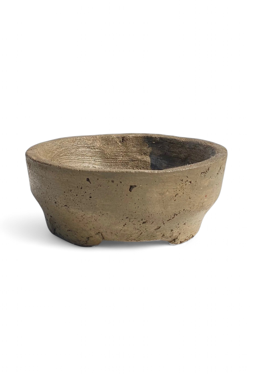 Acacia Bonsai Round Planter Rustic Antique Amber Finish - H85mm x W220mm - 2.5kg