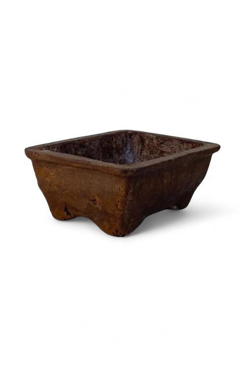 Acacia Bonsai Rectangular Planter Brown Clay Finish - H110mm x W270mm - 3.5kg