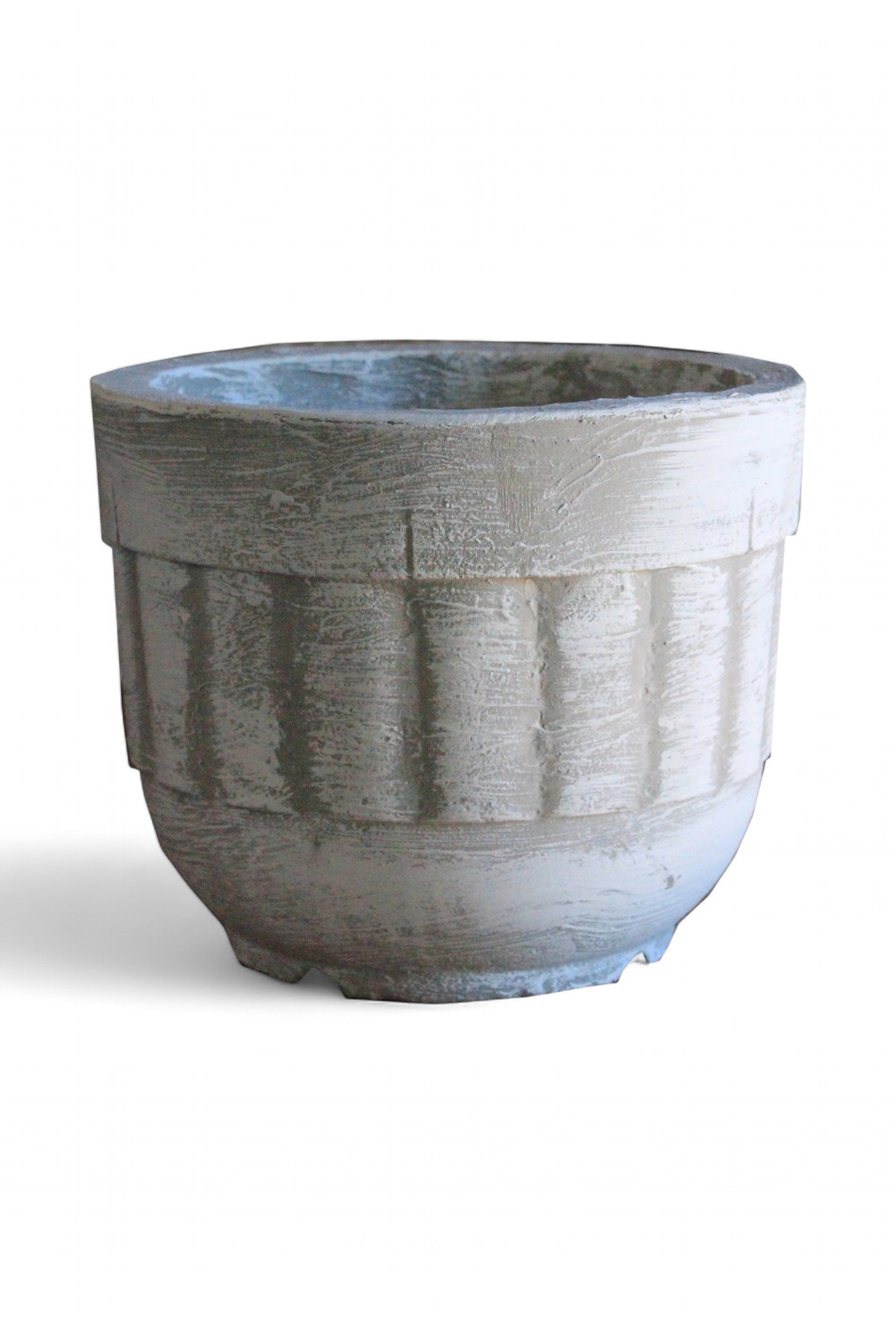 Succulent Pot Whitewash Finish - H180mm - 3kg