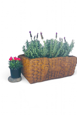 Picnic Basket Medium Honeyclay Finish - L490mm x W390mm x H160mm - 15kg