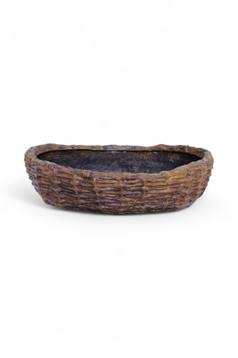 Medium Woven Planter Honeyclay Finish - L730mm x H140mm x W530mm - 20kg