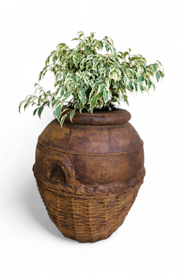 Woven Rope Planter Honeyclay Finish -  L-580 H650mm x W580mm - 33kg