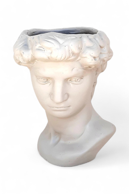 David Head Planter Cement Colour Finish - H290mm x W230mm - 6kg