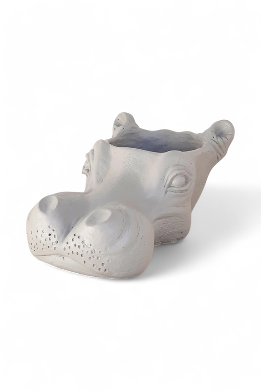 Hippo Planter Cement Colour Finish - H210mm x W280mm x L410mm- 9kg