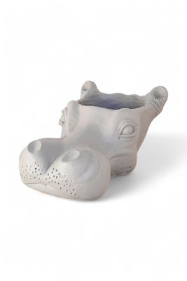 Hippo Planter Cement Colour Finish - H210mm x W280mm x L410mm- 9kg