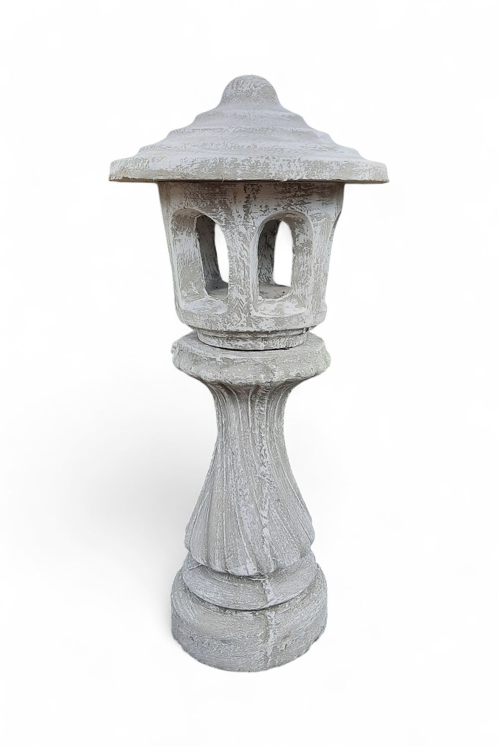 Swazi Spiral Lamp Large Whitewash Finish - H1210mm x W535mm - 138kg