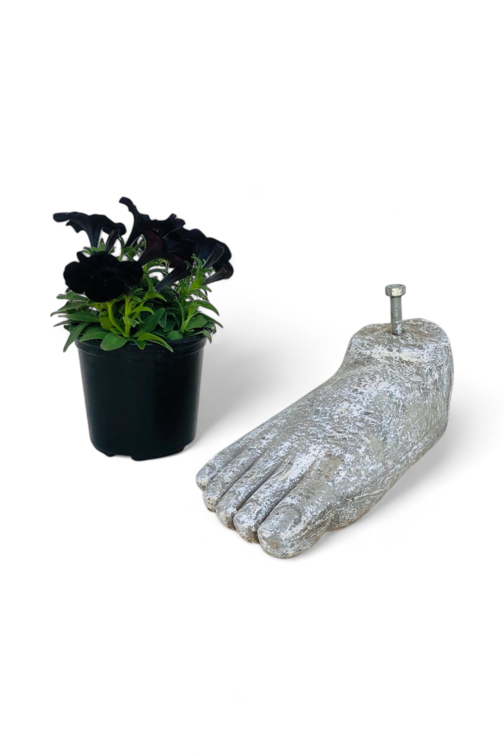 Foot Door Stop Whitewash Finish - L380mm x W140mm - 7kg