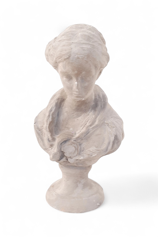 Cassandra Bust Cement Finish - H365mm x W200mm