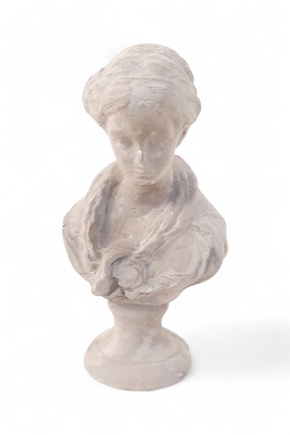 Cassandra Bust Cement Finish - H365mm x W200mm