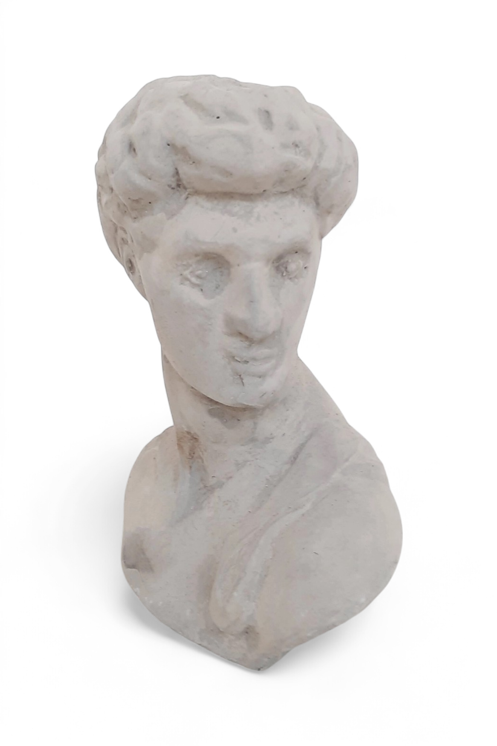 David Bust Small Cement Finish - H220mm x W180mm