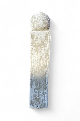 Rope Edging Pillar White Wash Finish H240mm   x 50mm thick 1.2kg