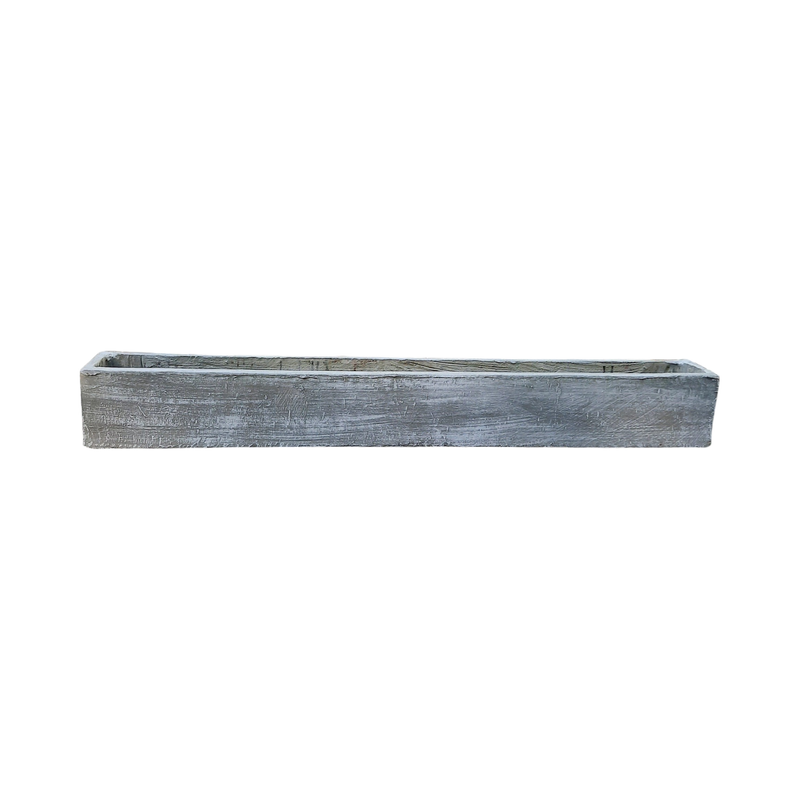 Window Pot Long Whitewash Finish - L1400mm x W155mm x H175mm- 20kg