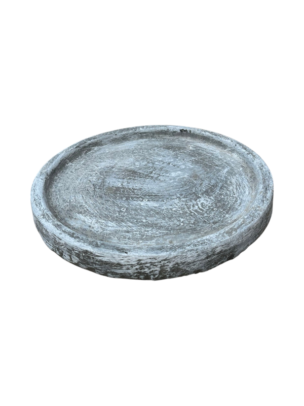 Drip Tray Medium Thin Round Whitewash Finish - W410mm - 7kg
