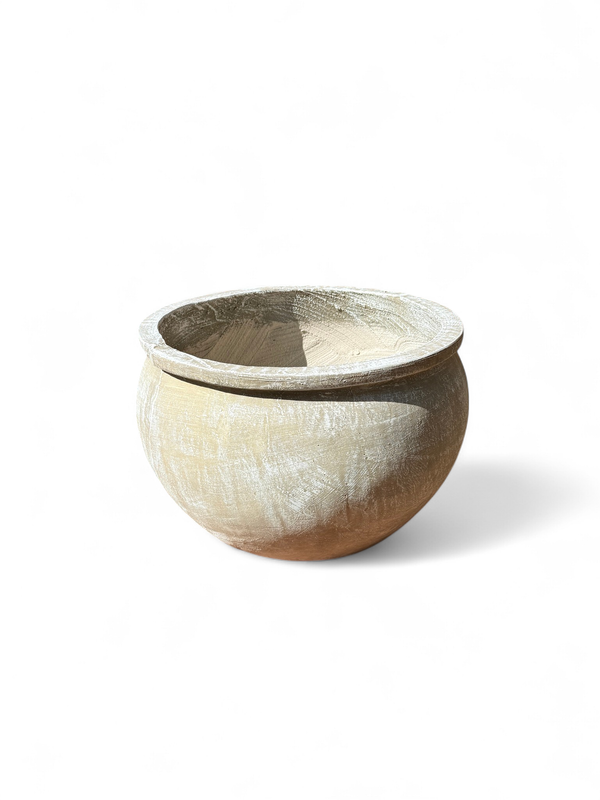 Round Multi Planter Large Whitewash Finish - H350mm - 22kg