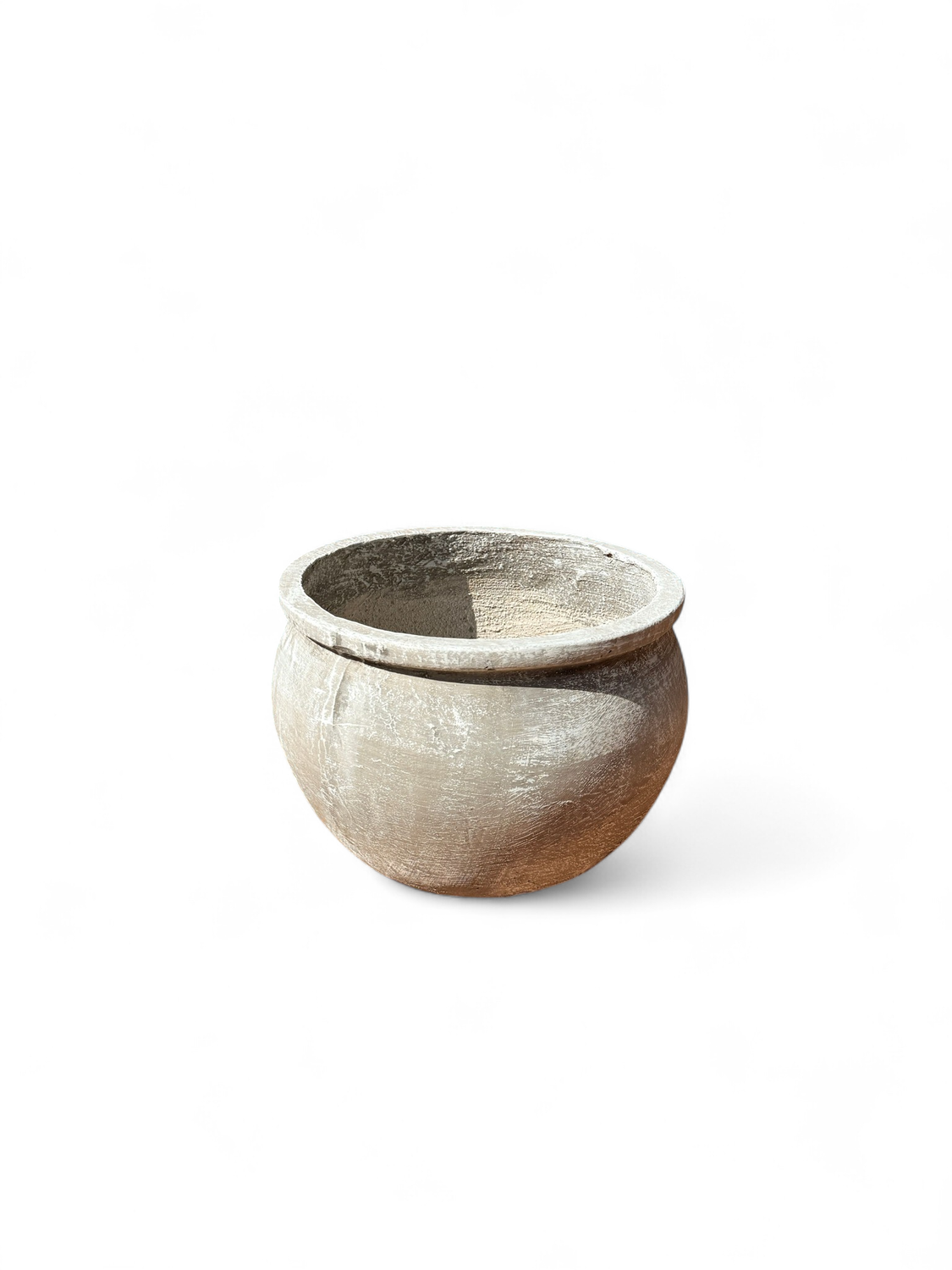 Round Multi Planter Medium Whitewash Finish - H280mm - 14kg