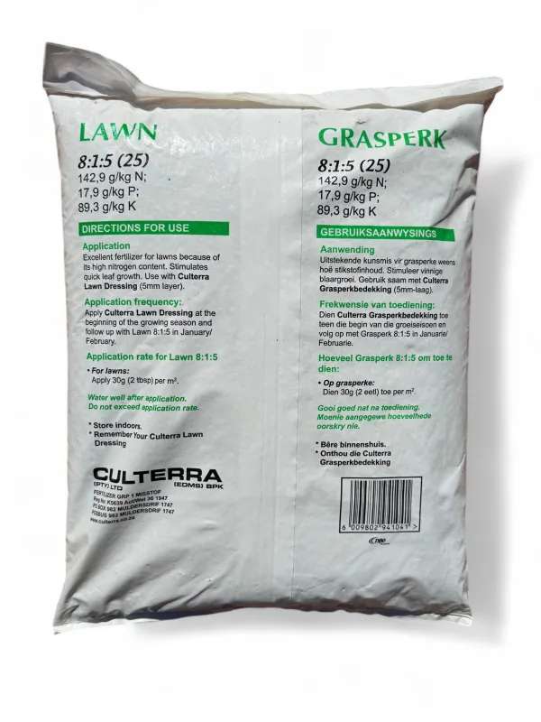 Culterra Lawn Fertilizer  8:1:5 (25) 5kg